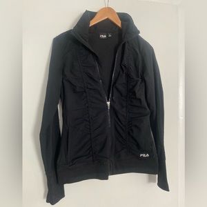 FILA Black zip up workout Hoodie